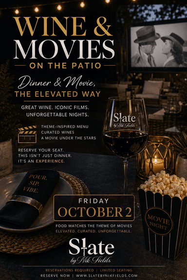 Wine & Movies on the Patio poster