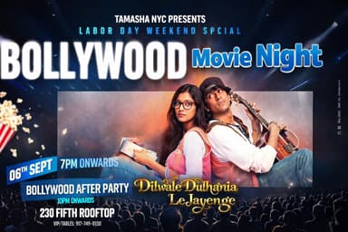 BollywoodParties.com | #1 NYC BOLLYWOOD MOVIE NIGHT FT. DDLJ ~ 230 FIFTH poster