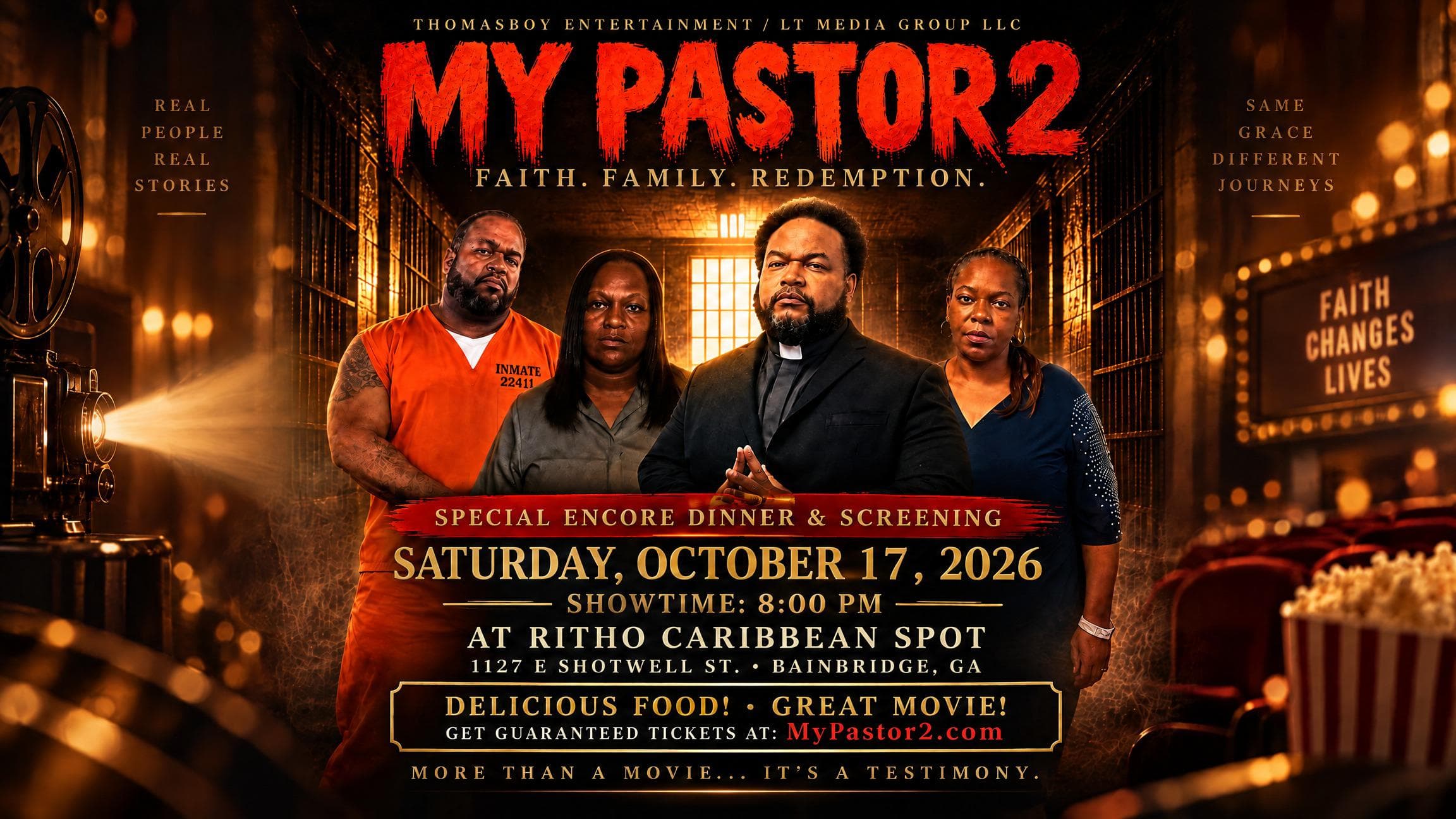 My Pastor 2: Special Dinner & Movie Screening at Ritho Caribbean Spot