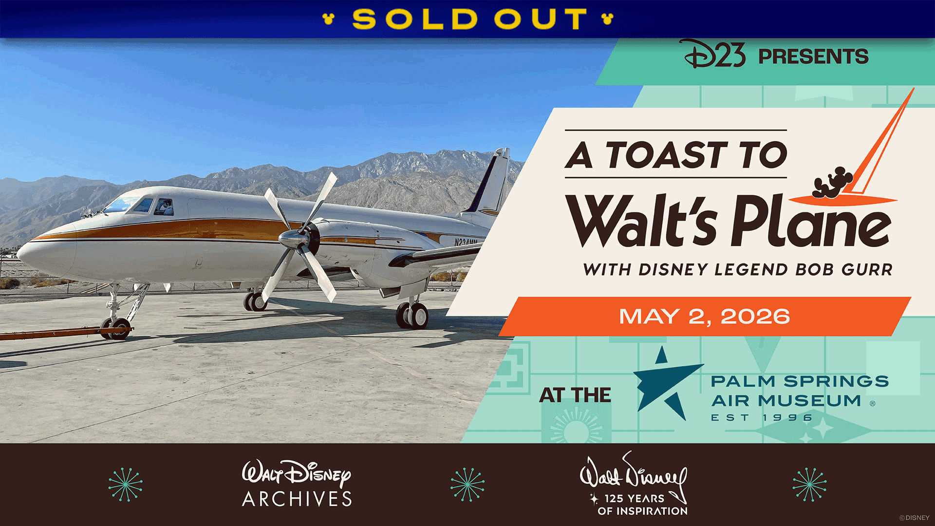 Walt Disney: 125 Years of Inspiration – D23 Presents A Toast to Walt’s Plane with Disney Legend Bob Gurr