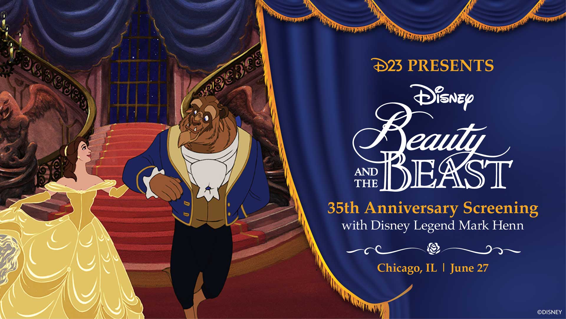 Beauty and the Beast 35th Anniversary Screening with Disney Legend Mark Henn – Chicago, IL